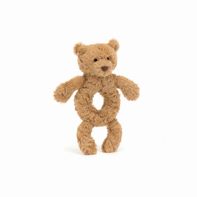 Jellycat Bartholomew Bear Ring Rattle New Zealand | QNPTM6718